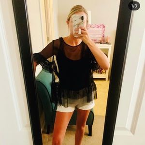 H&M sheer black shirt